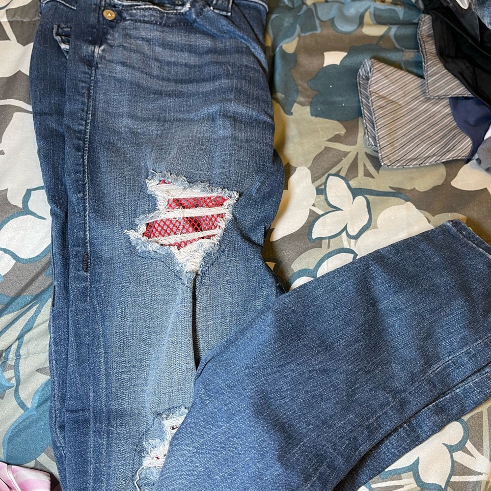 Distressed true religion jeans